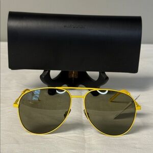 Saint Laurent 59mm Aviator Sunglasses – Yellow Frame NWT